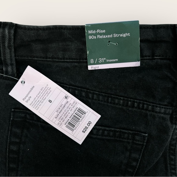 Wild Fable Mid-Rise 90's Relaxed Black Jeans, 8 - Picture 5 of 7